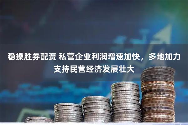 稳操胜券配资 私营企业利润增速加快，多地加力支持民营经济发展壮大