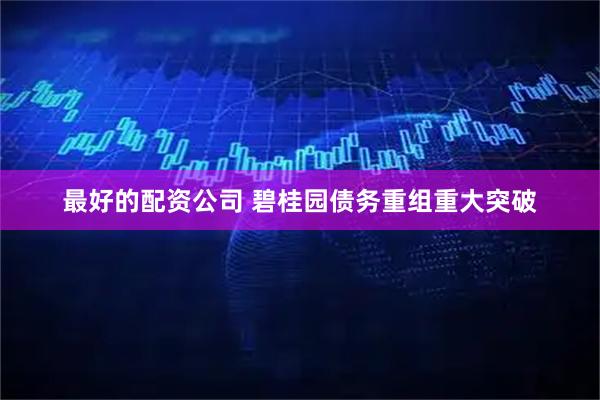 最好的配资公司 碧桂园债务重组重大突破
